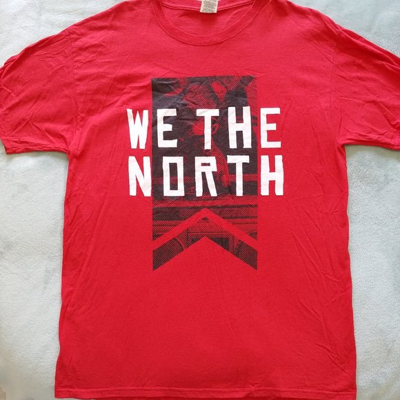 2019 NBA Playoffs Toronto Raptors We the North red T-shirt adult size L - Picture 1 of 5